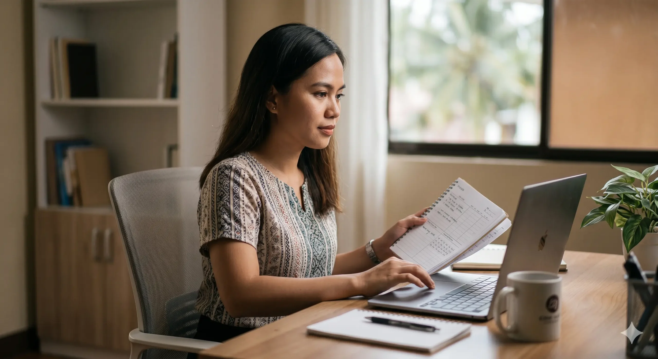 Executive Assistant managing scheduling and notes